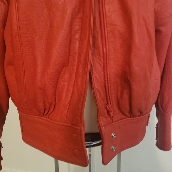 Vintage Red Leather Jacket - Picture 7 of 11